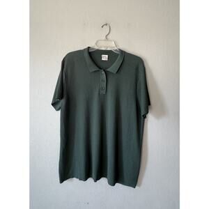 Aritzia Little Moon Short Sleeve Polo Top Women’s Size Large Ribbed Modern City